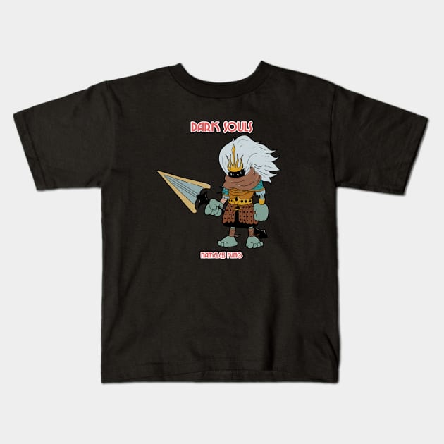 Nameless King In Cuphead Style Kids T-Shirt by Mustakro